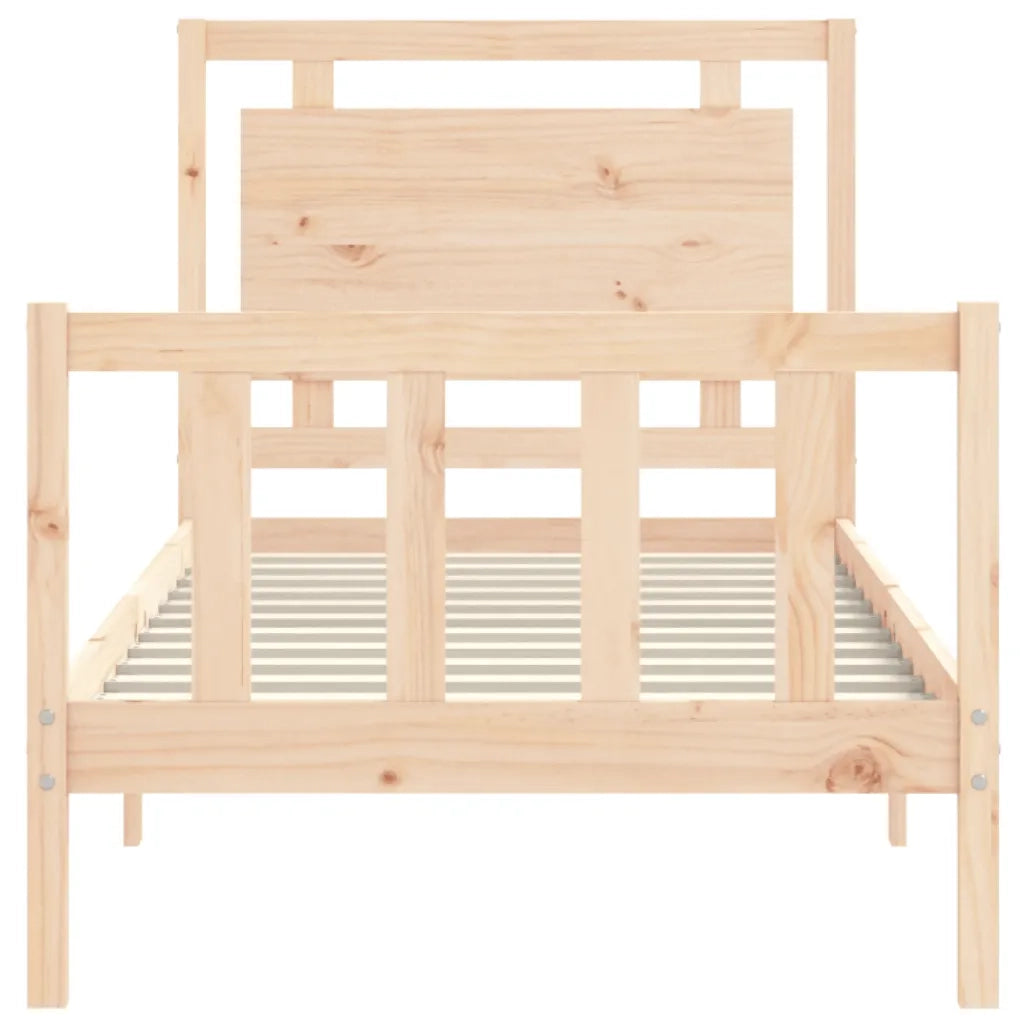 Giroletto senza Materasso-Struttura Letto 100x200 cm in Legno Massello di Pino 351513