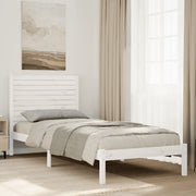 vidaXL Giroletto Extra Lungo senza Materasso Bianco 90x220 cm Massello