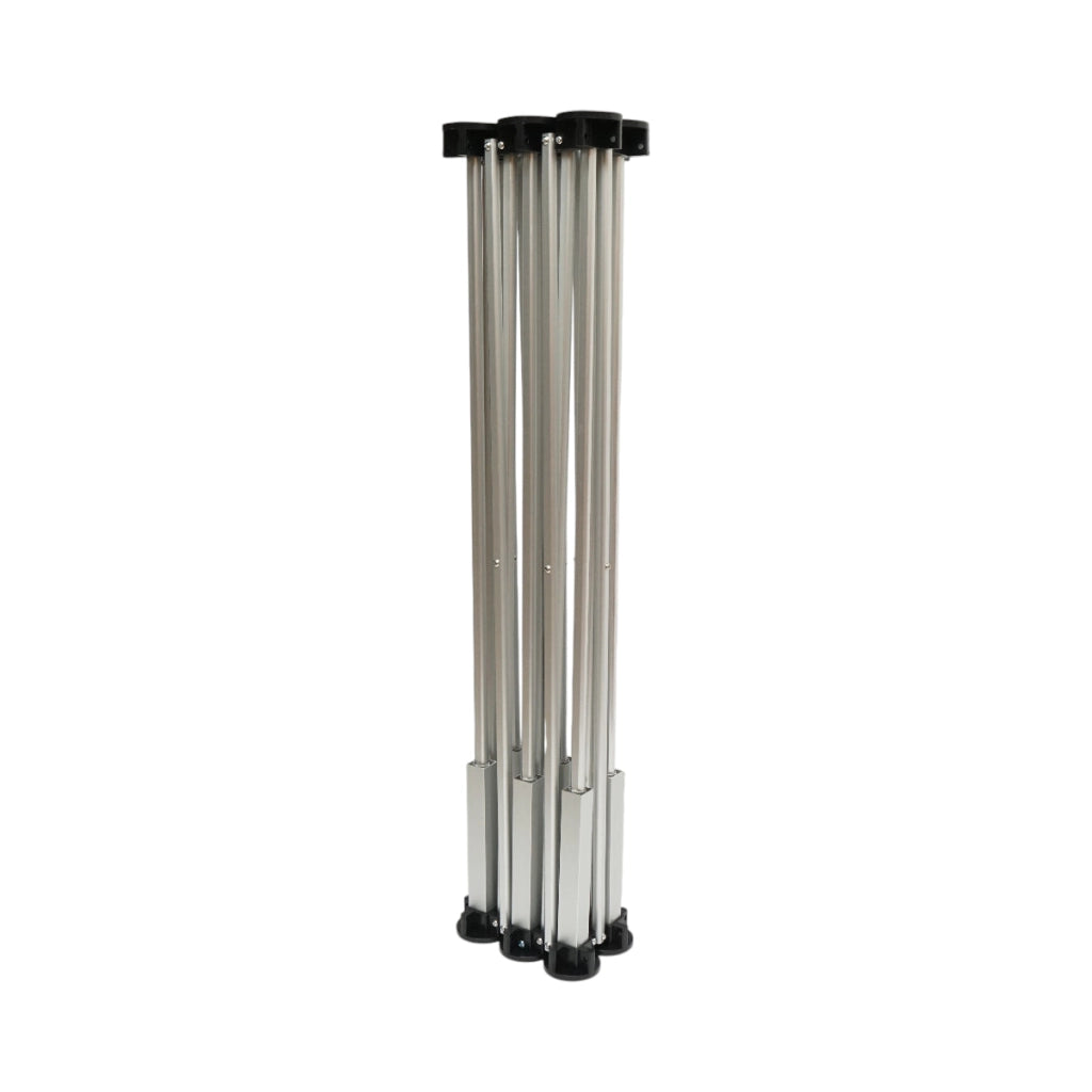 Tavolo da lavoro pieghevole a fisarmonica con 6 gambe, struttura in alluminio 116x61x72cm
