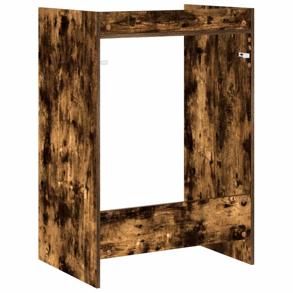 Mobiletto per lavatrice Rovere fumé 67,5 x 48 x 97 cm