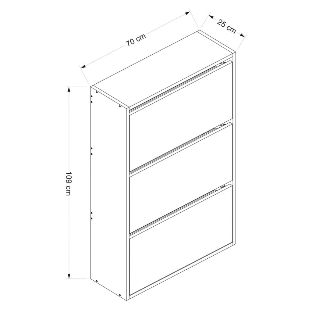 Mobile Portascarpe Irgoli, Scarpiera 6 Ripiani, 70x25x109h cm Bianco