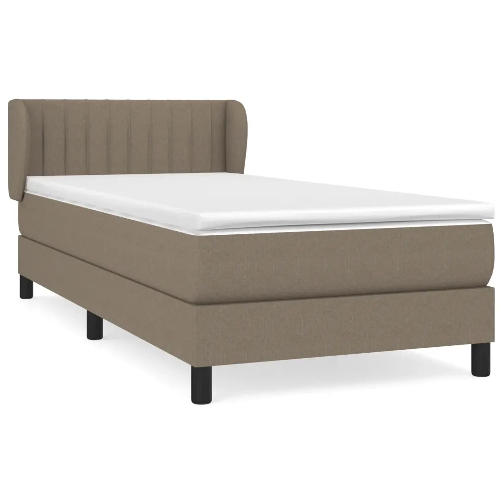 Giroletto a Molle con Materasso Tortora 90x190 cm in Tessuto
