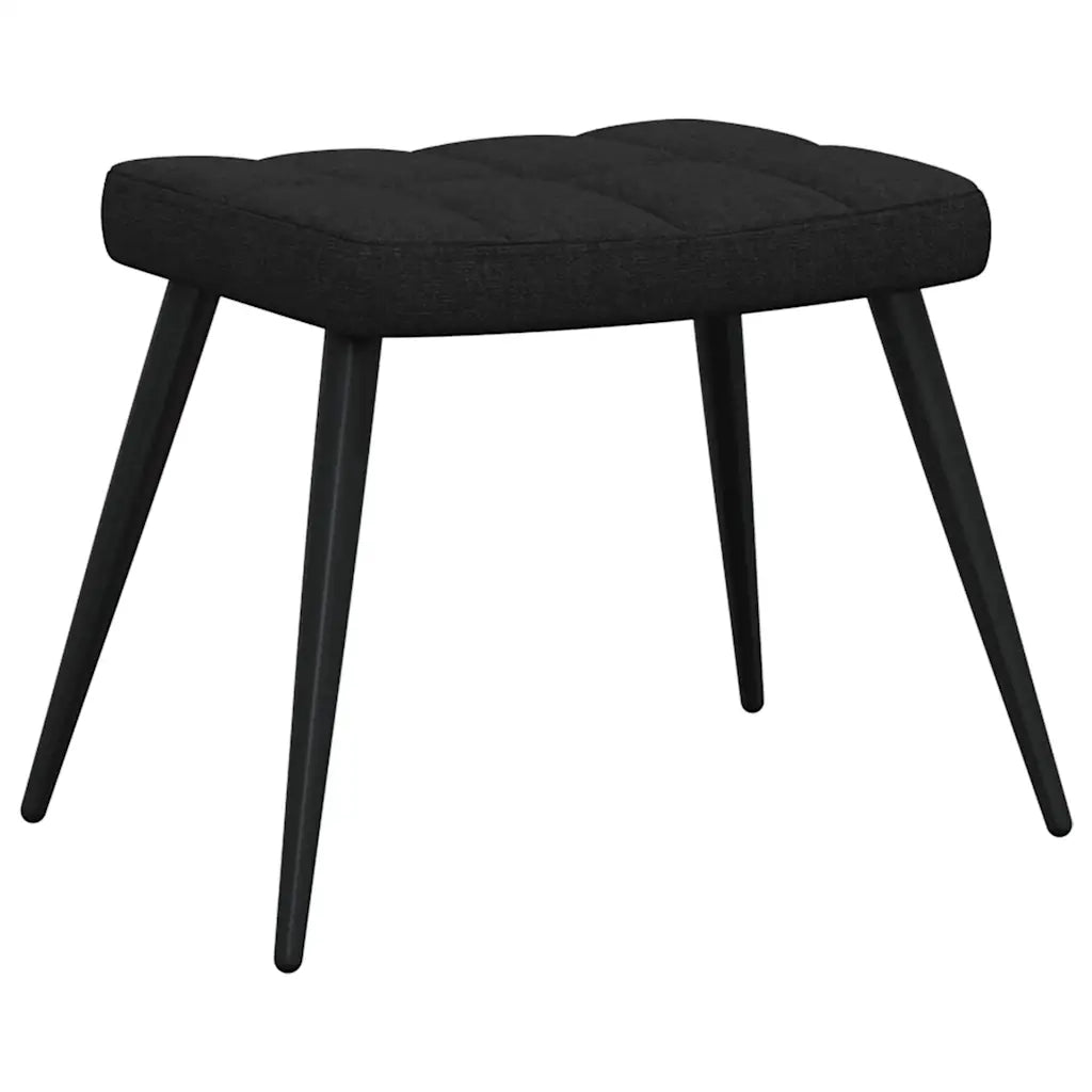 Poltrona Relax con Poggiapiedi Nera in Tessuto cod mxl 18433