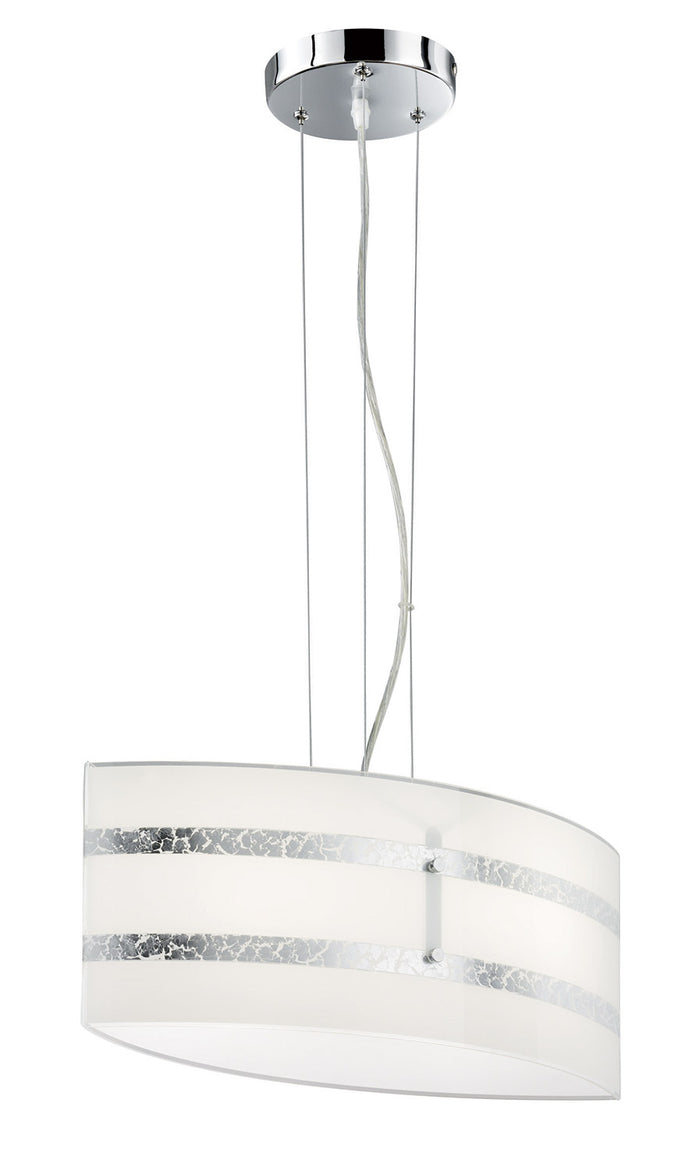 Lampada a Sospensione da Interno Attacco E27 in Metallo Cromo