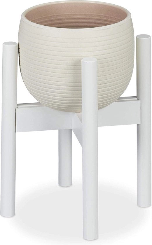 Regolabile supporto per piante in bambù per vasi fino a 32 cm - Supporto per piante 355 cm alto - Bianco