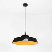 Circus Black Lampada a sospensione LED 8W 3000K Ceramica giallo oro, diffusore Ø 35 cm, design artigianale Made in Italy, cavo 300 cm, IP40