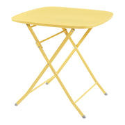 Tavolo da giardino pieghevole 71 x 70 x 70 cm giallo 03_0011039