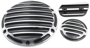 Copertura di Accensione Nero/Rossa - Copertura Motore - Compatibile con Harley - 6 Fori - Nuovo - Adatto per Sportster 883/1200 - Copertura Motore