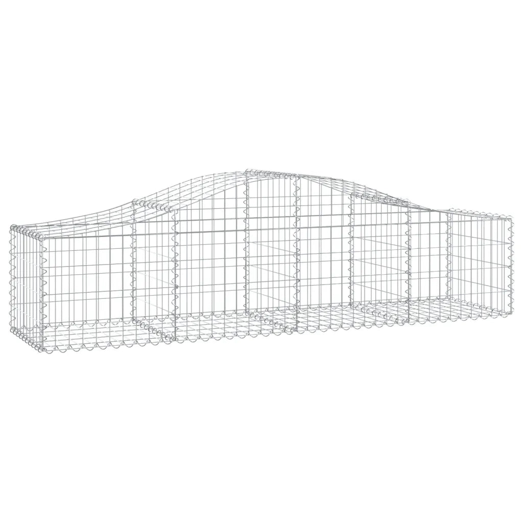 Cesti Gabbioni ad Arco 14 pz 200x50x40/60 cm Ferro Zincatocod mxl 77206
