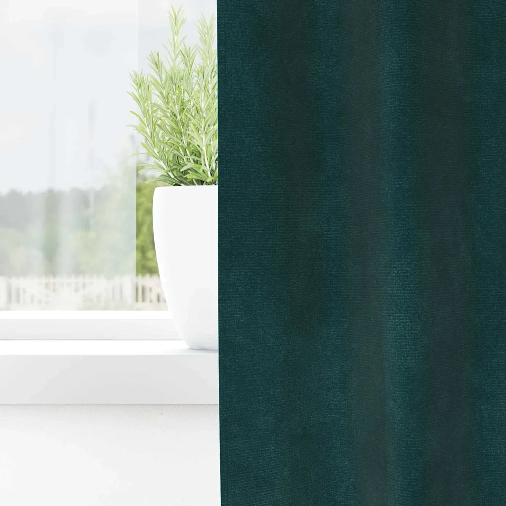 Tende oscuranti 2 pcs Verde Scuro 140 x 175 cm Velluto 4107209