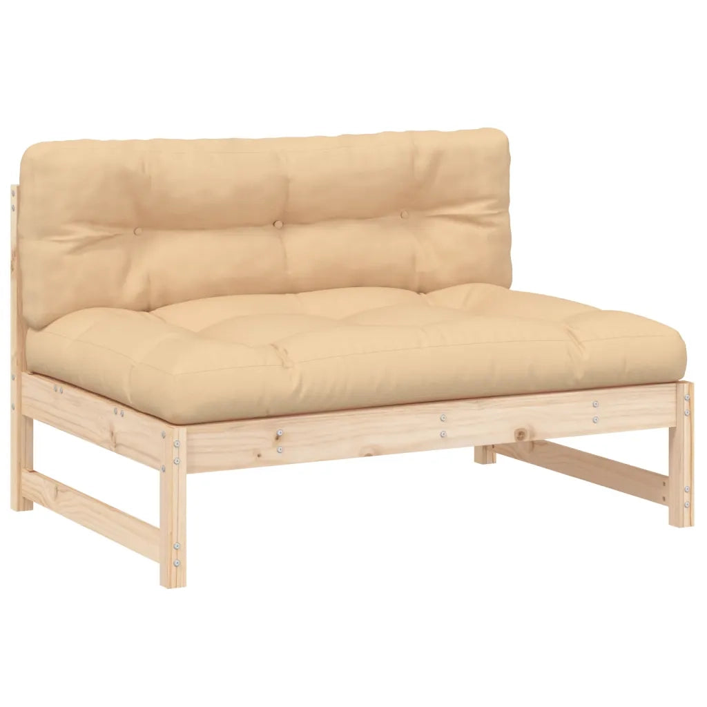 Set Divani da Giardino 2 pz con Cuscini in Legno Massello 3186102