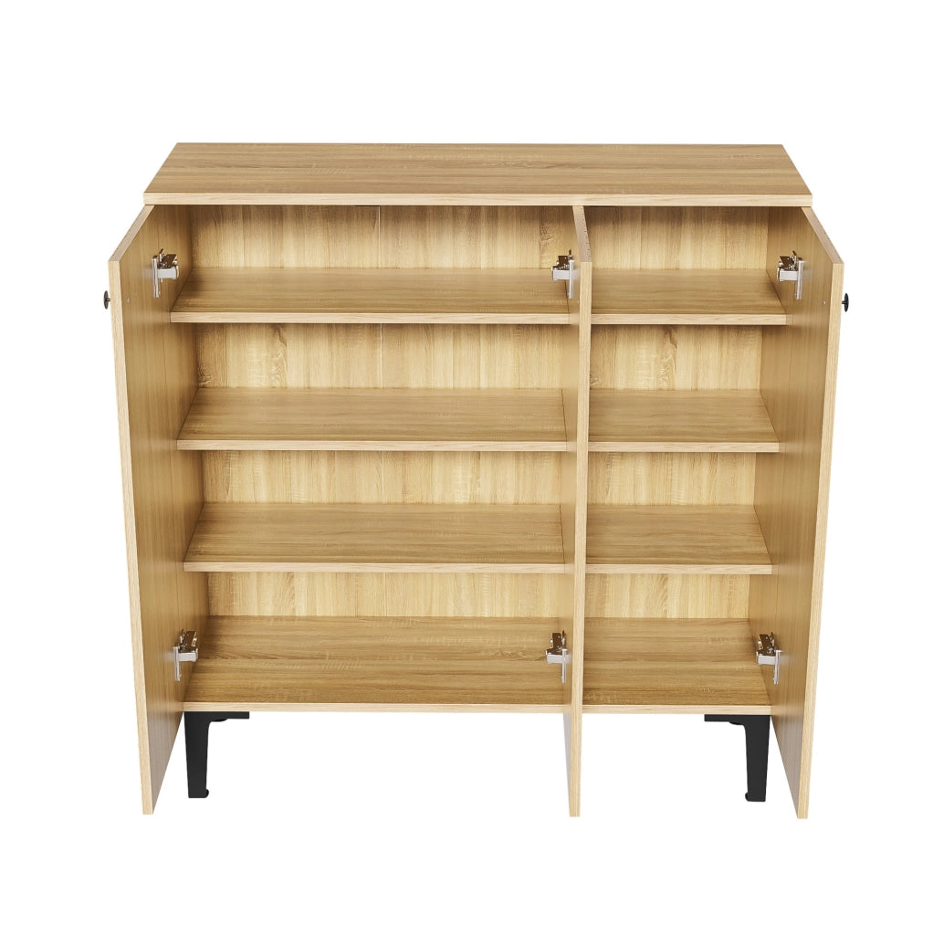 Scarpiera moderna 90x32x94 cm effetto legno con ante