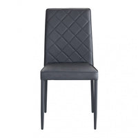 Sedia Blossom 41x50x91 h cm in Similpelle Grigio scuro