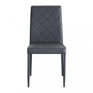 Sedia Blossom 41x50x91 h cm in Similpelle Grigio scuro