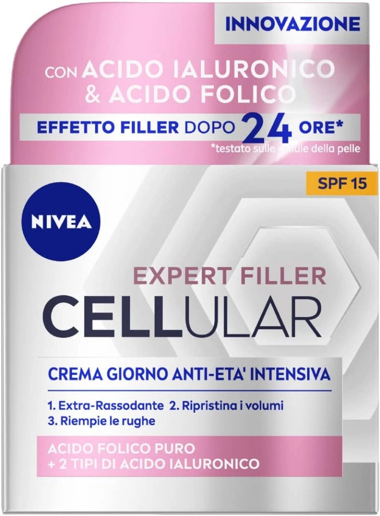 NIVEA CREMA GIORNO ANTI ETÀ 50 ML INTENSIVA ANTIRUGHE CON ACIDO IALURONICO