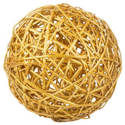 Bola de decoración de mimbre dorado d38 cm