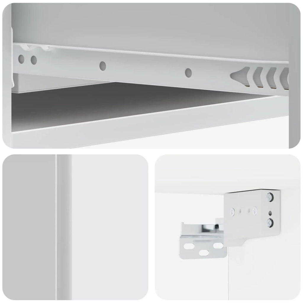 Tavolino da Parete Laterale Bianco 87,5 x 34,5 x 17 cm 899175
