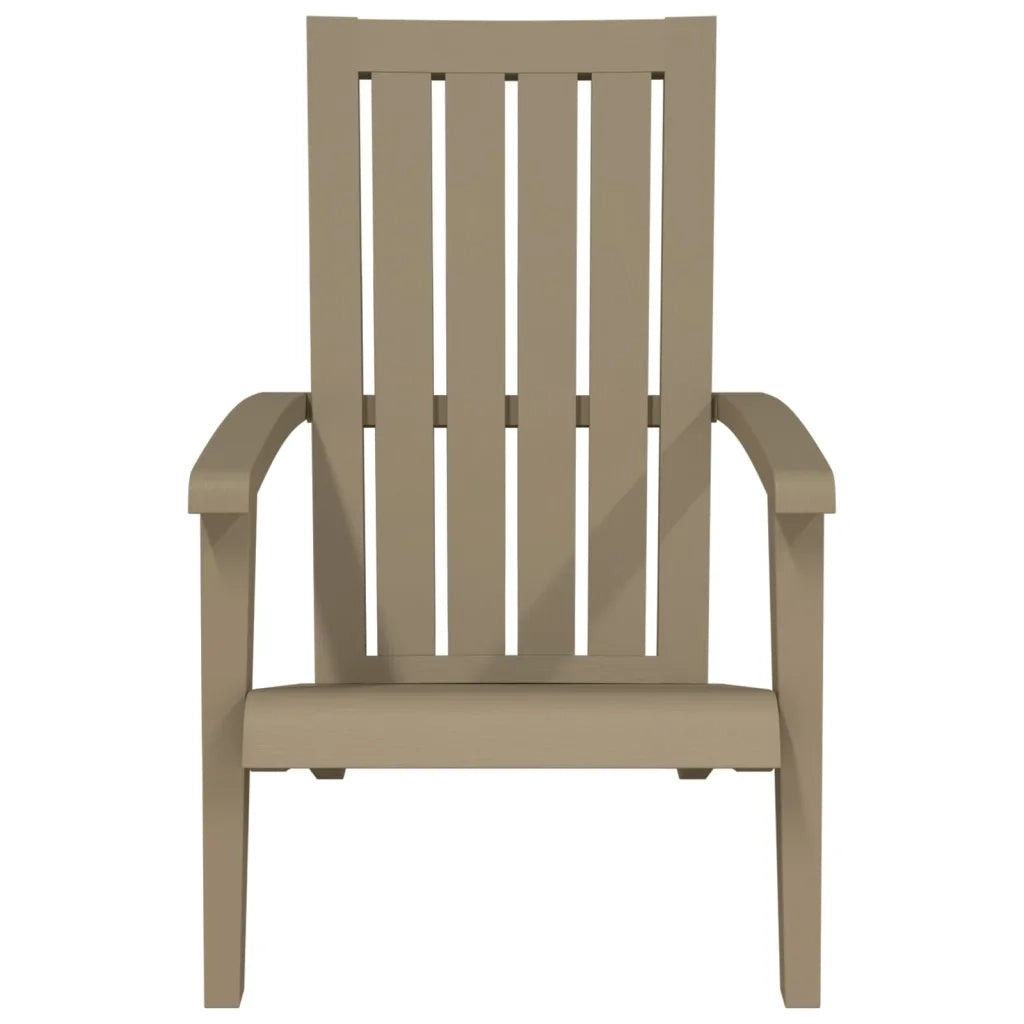 Sedia Adirondack da Giardino | Sedie da Esterno in Polipropilene Marrone Chiaro