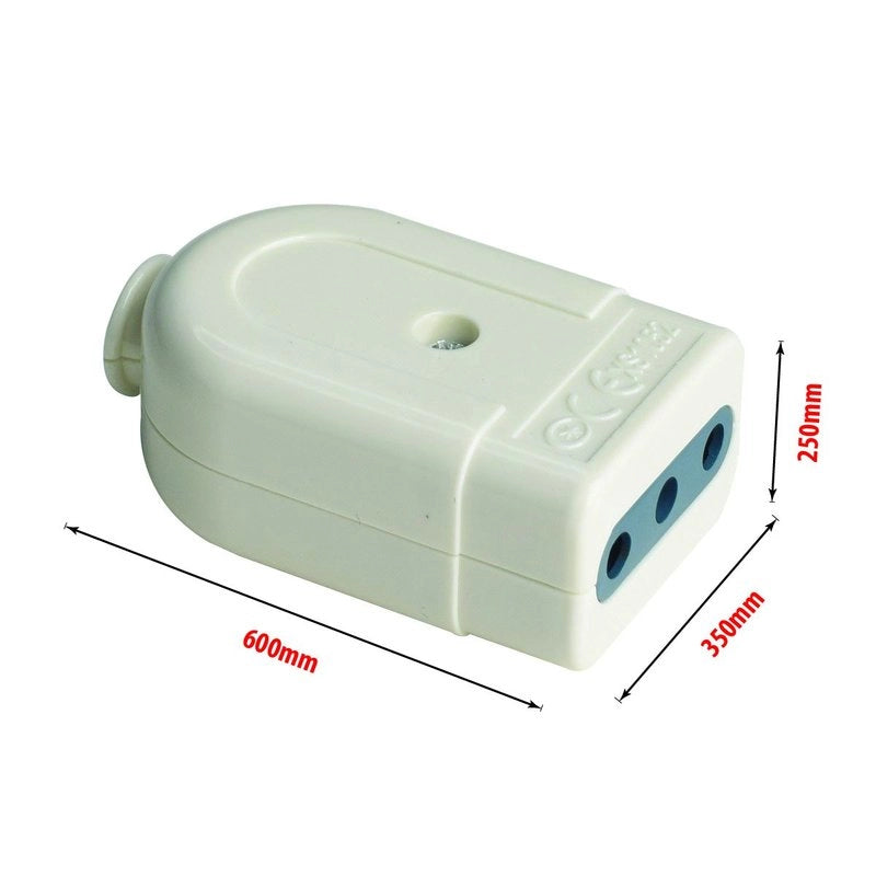 Presa Elettrica 2P+T 10A 250V Max 1500W Presa Italiana Bianco