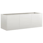 Fioriera | Cassetta per fiori | Vaso 120x40x40 cm in Acciaio Inox