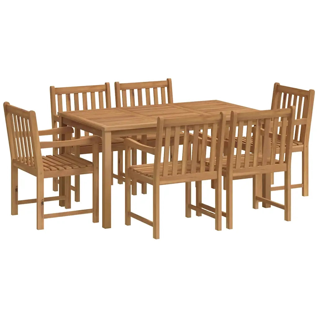 Set da pranzo da giardino 7 pz 150x90 cm in legno massello di teak
