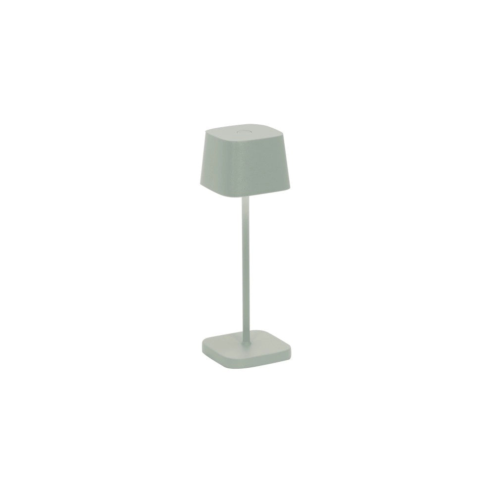 Zafferano Ofelia Pro Micro Lampada a led da tavolo Salvia ricaricabile e dimmerabile