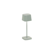 Zafferano Ofelia Pro Micro Lampada a led da tavolo Salvia ricaricabile e dimmerabile