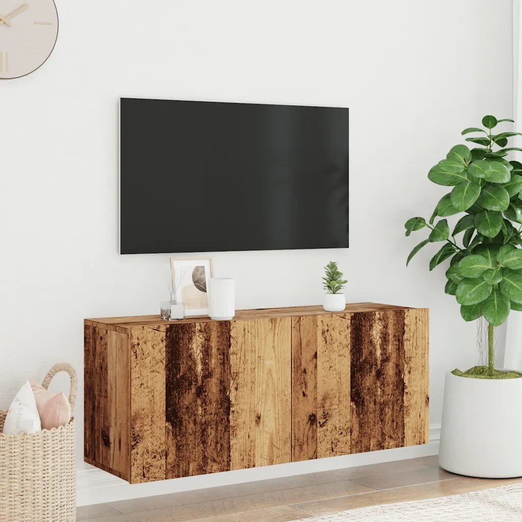 vidaXL Mobile TV a Parete Legno Antico 100x30x41 cm