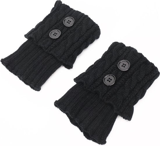 3 paia calzettoni in lana per piedi caldi per donne invernali calzettoni per stivali unico taglia per donne e ragazze - Nero+bianco+grigio chiaro - 16*7cm