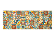 Tappeto Cucina Antiscivolo Stampa Digitale Emozioni Fantasie Maiolica Marina - 58x190 - Deruta