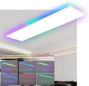 ZMH Lampada da soffitto plafoniera LED dimmerabile pannello lungo RGB per soggiorno officina corridoio