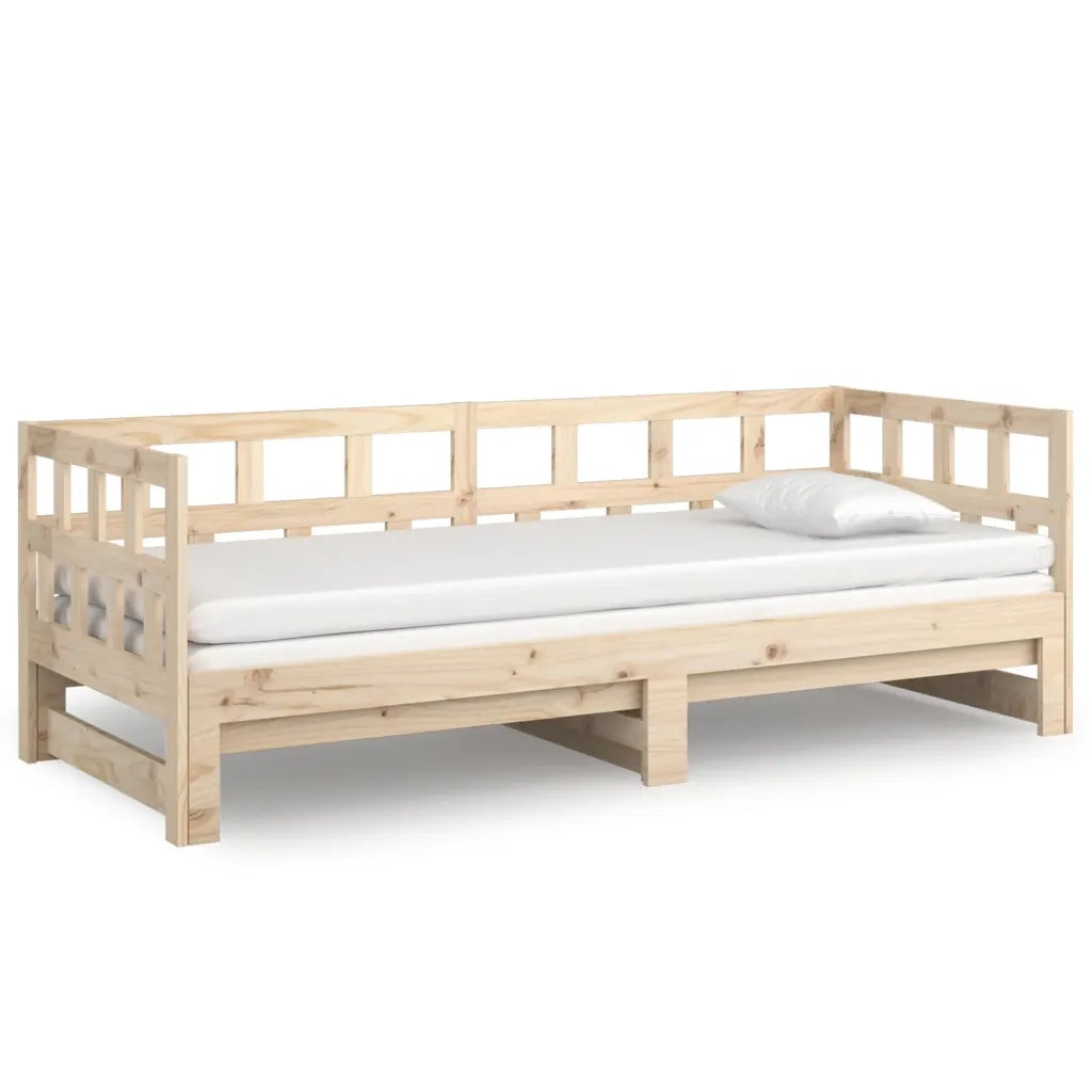 Dormeuse Estraibile in Legno Massello di Pino 2x(80x200) cm