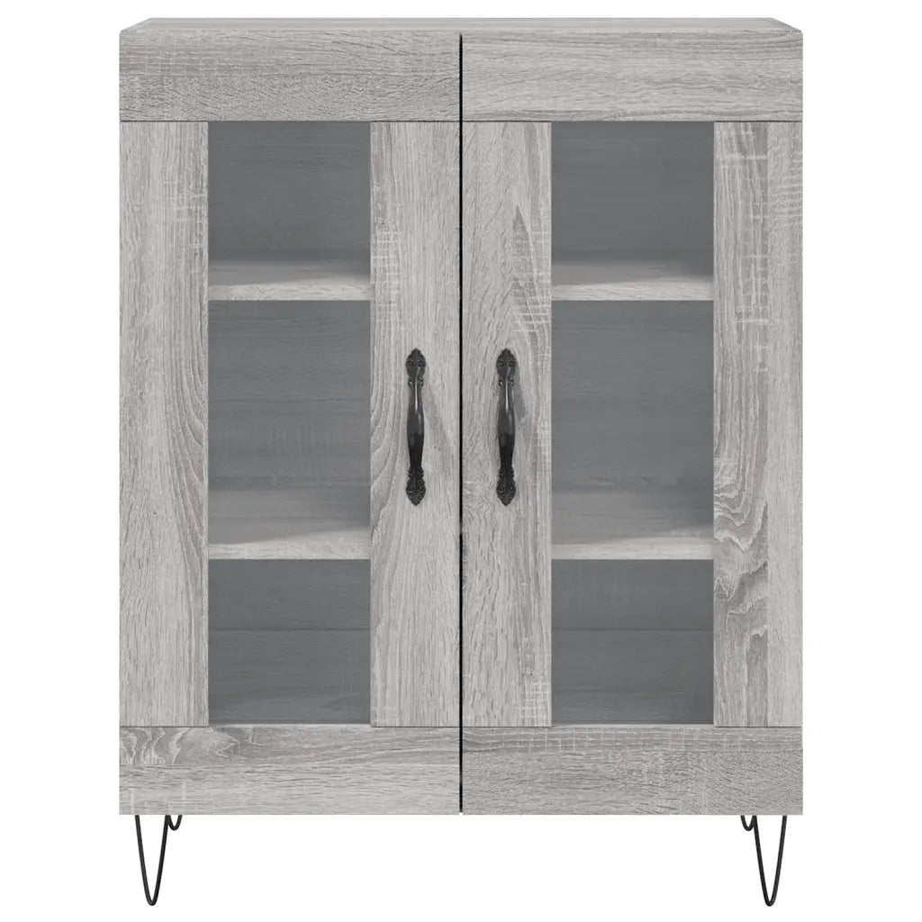 Credenza-Buffet-Armadio da cucina Grigio Sonoma 69,5x34x180 cm in Legno Multistrato 208500