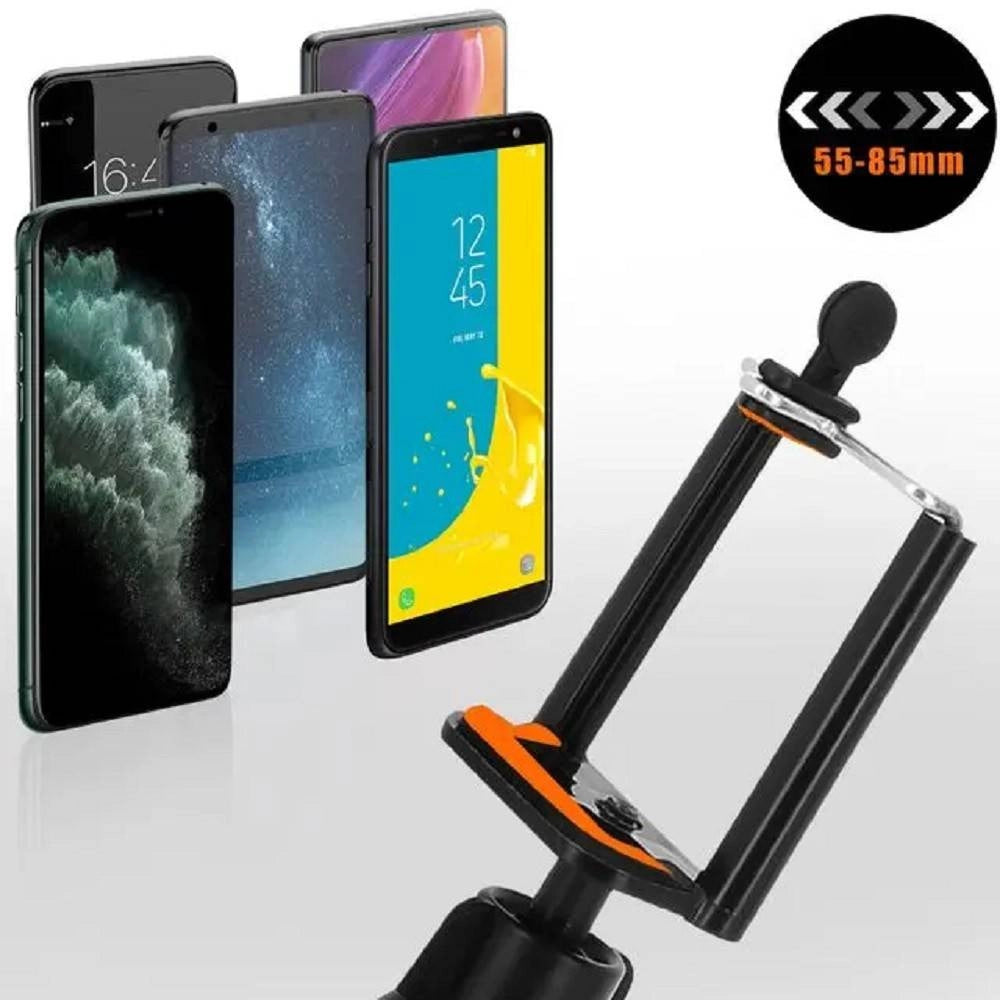 Trade Shop - Treppiedi Da Tavolo Con Luce Led 3 Intensità Girevole 360° Per Smartphone Hd3274 -