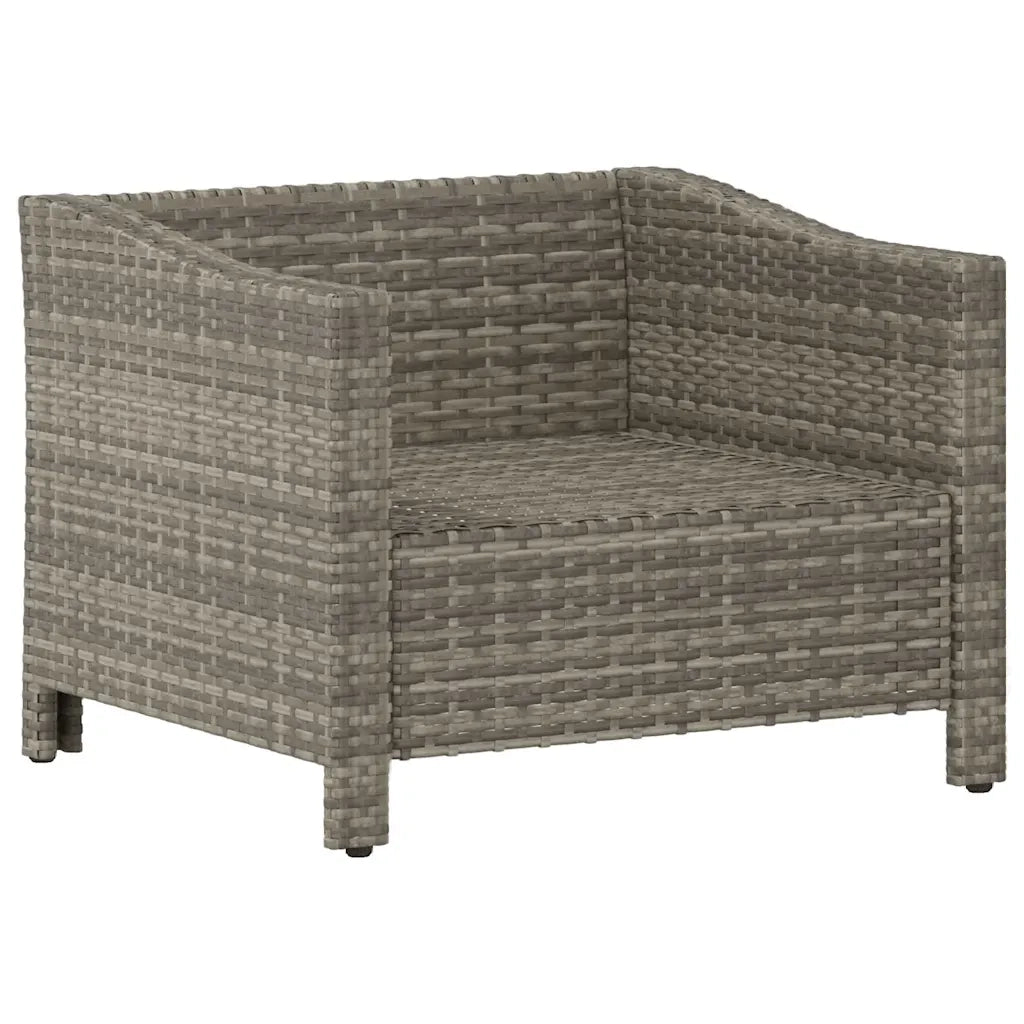 Poltrona da giardino con cuscino grigio in polyrattan CFW9835269