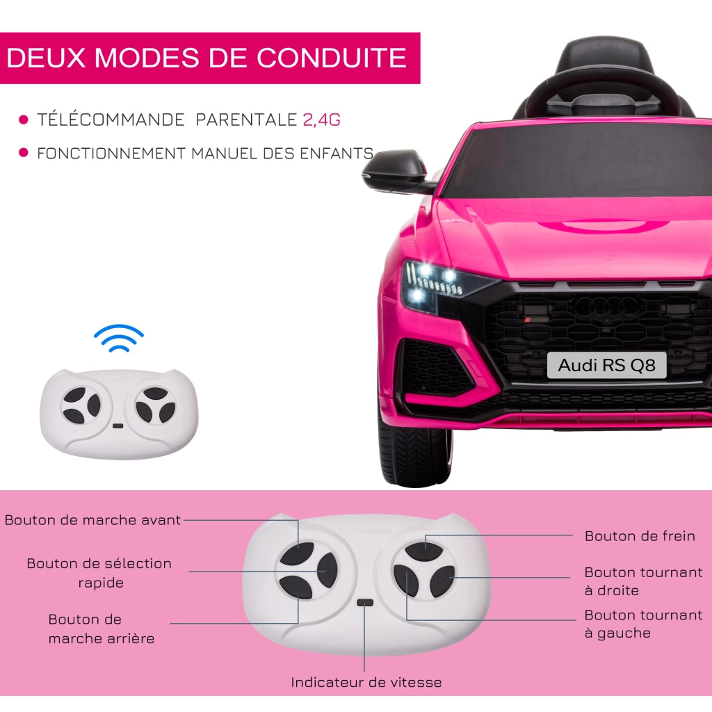Auto elettrica bambini Audi RS Q8 ¨C zephmum ¨C rosa