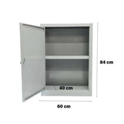 ARMADIO BASSO IN METALLO CON 1 ANTA E 1 RIPIANO 60 X 40 X H84 CM
