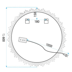 Specchio Led 60cm Yh-3564