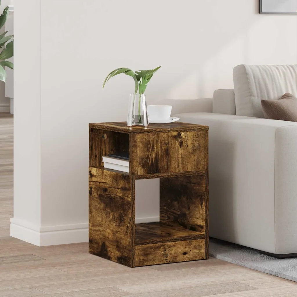 Tavolino Rovere fumé 30,5 x 30 x 45 cm Legno multistrato