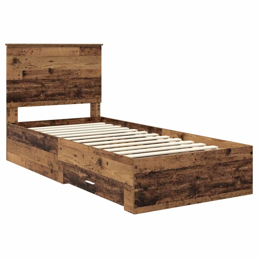 Struttura del letto Legno vecchio 90 x 190 cm Legno multistrato