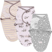 Pannolino da 3 pezzi per neonati e bambini, tessuto 100% di cotone respirante, copri lettino per bambini unisex da 0 a 6 mesi (grigio)