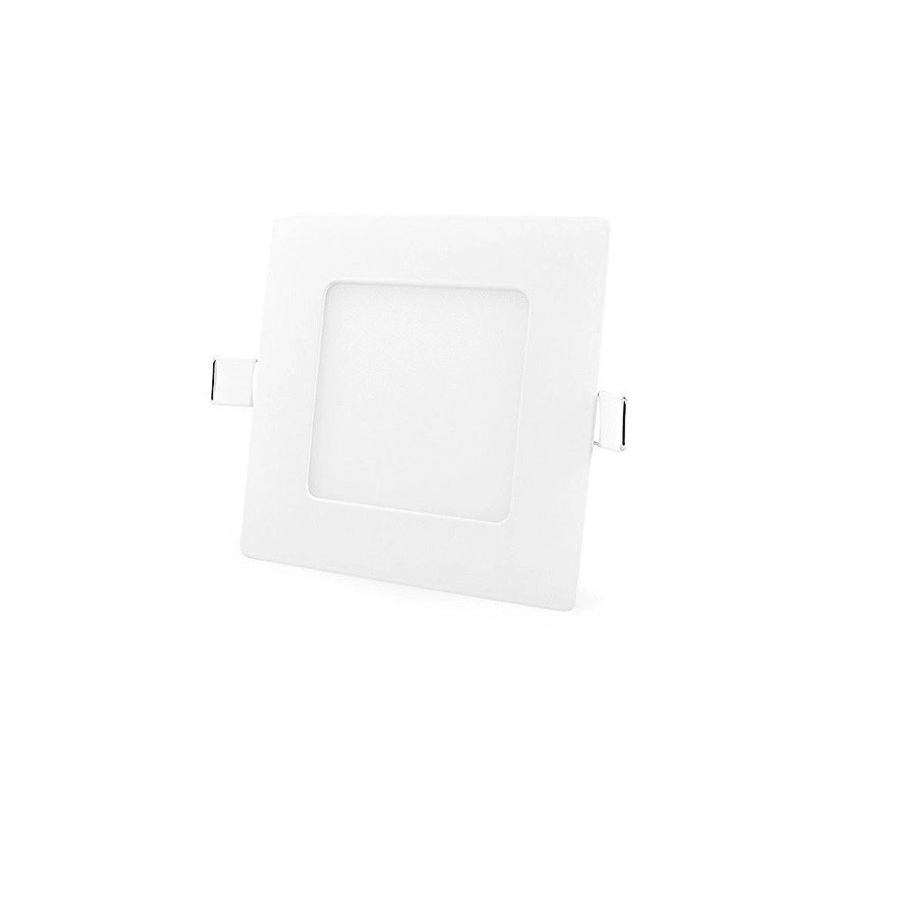 Trade Shop - Kit 10 Plafoniere Faretti Led Tondo O Quadrato Da Incasso Con Alette 6w - -bianco Freddo  Quadrato    -