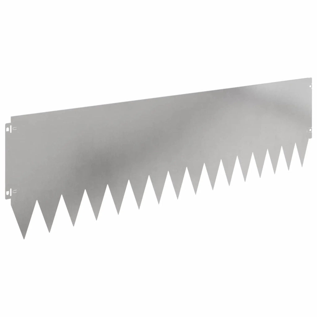 Bordura per Prato 10 pcs 103 x 30 cm Acciaio Argento 8008512