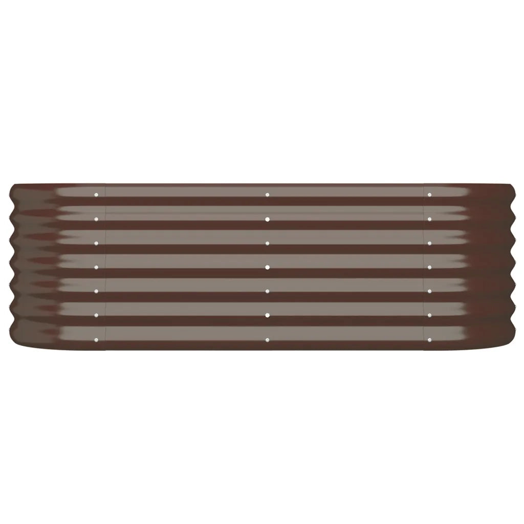 Fioriere | Cassetta per fiori | Letto Giardino Acciaio Zincato 114x40x36cm Marrone