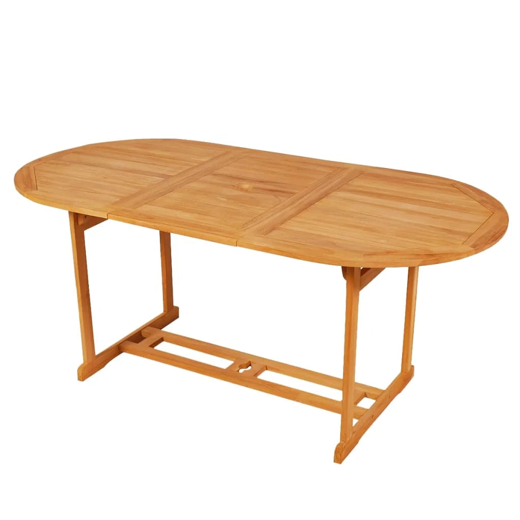 Set da pranzo da giardino per esterni da 9 pezzi in legno massello di teak 02_0014083