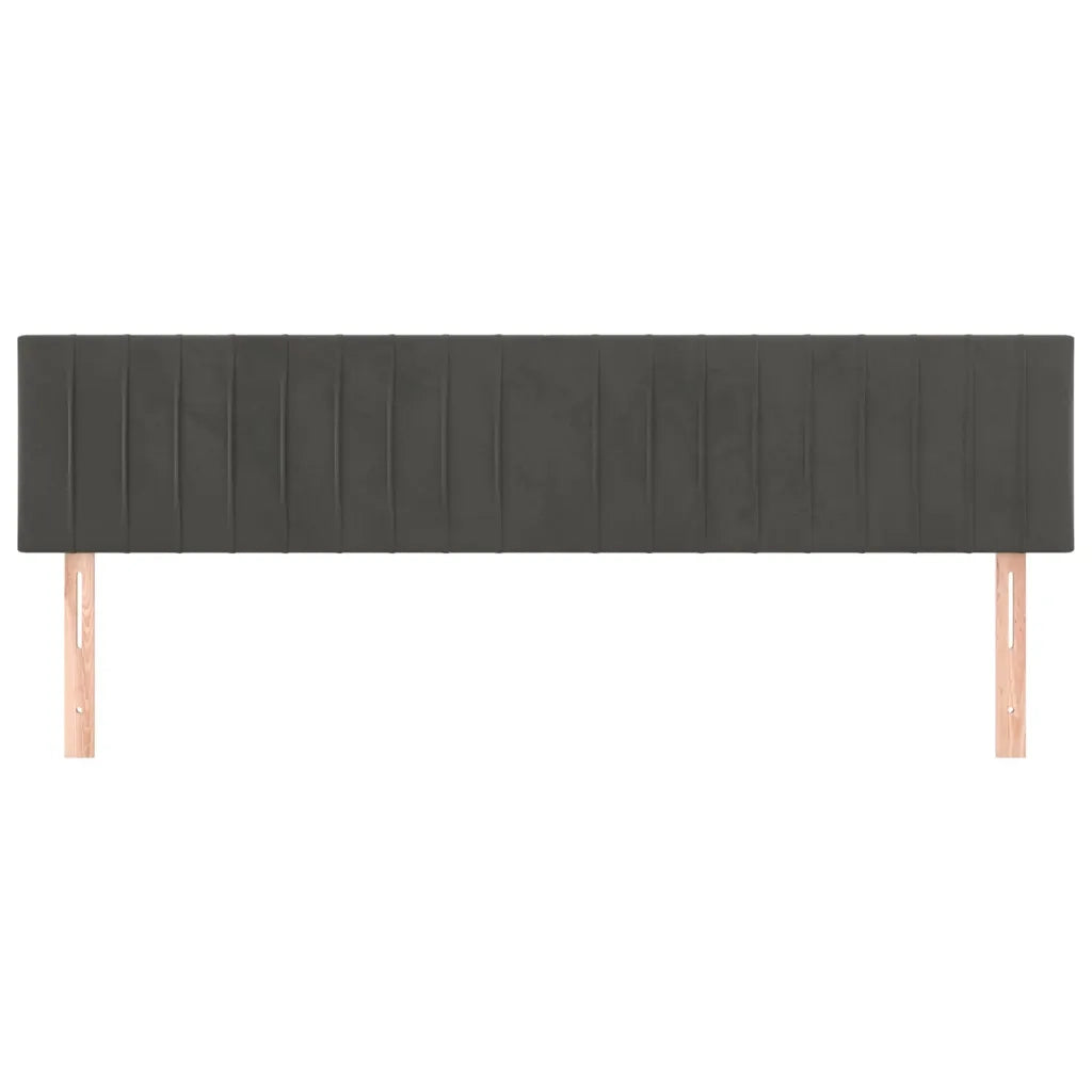 Testiera | Testata Grigio Scuro 200x5x78/88 cm in Velluto