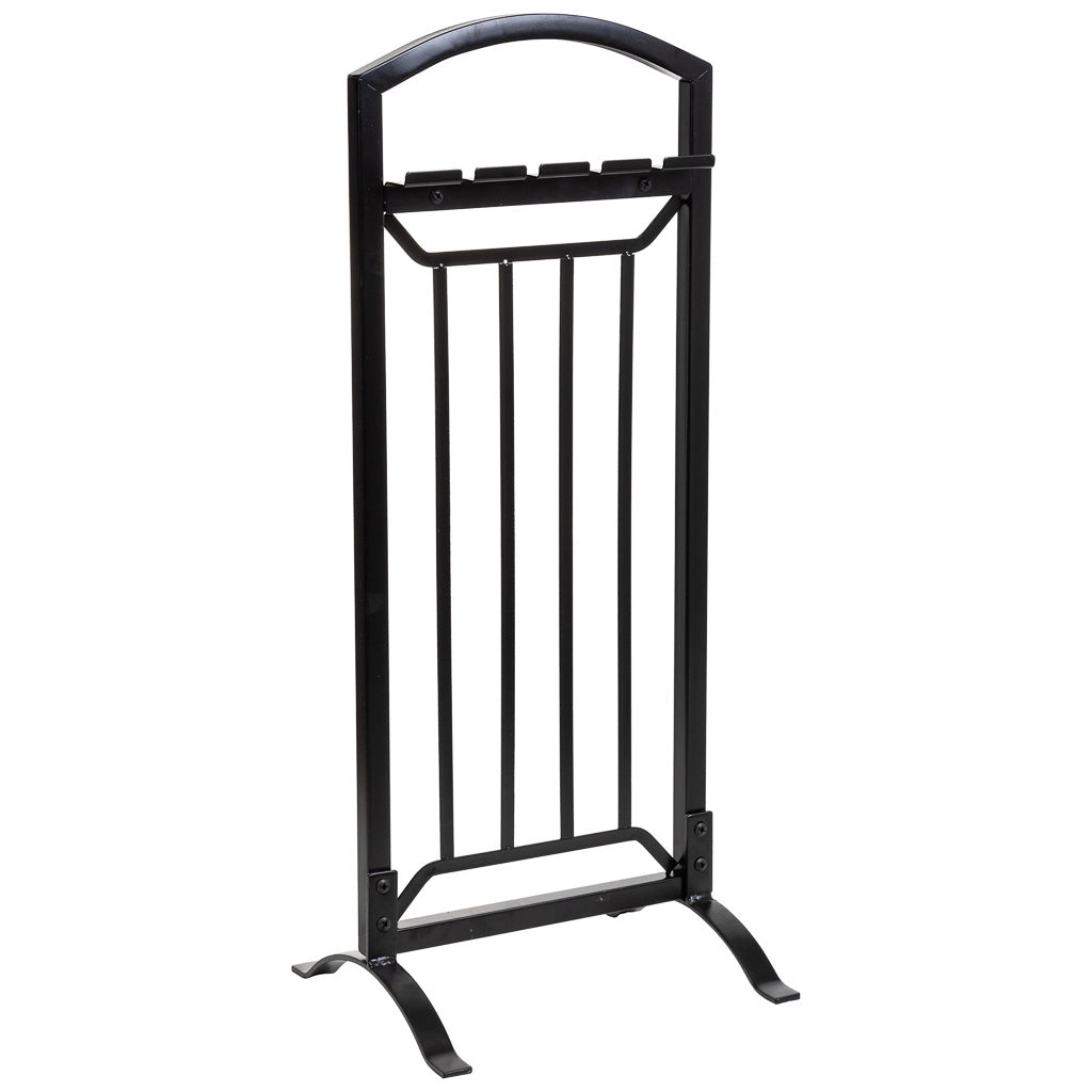 Set di attrezzi per camino in metallo nero 5 pezzi 31x27x75,8h cm