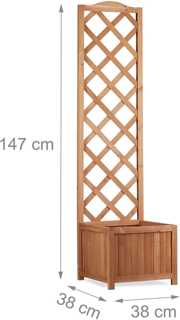 Fioriera con traliccio fioriera in legno vaso da giardino piante resistenti 13_0001317_2