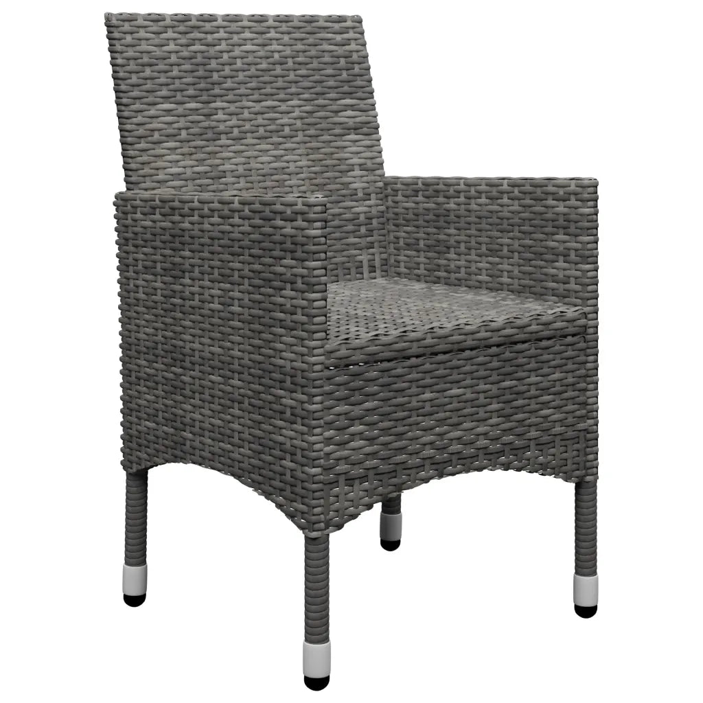 Set Mobili da Pranzo per Giardino 3 pz Grigio cod mxl 43749