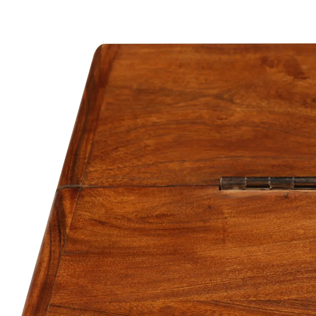 Tavolino da Salotto-Tavolino da soggiorno-Tavolo in Legno Acacia Finitura Ambra 110x55x35 cm 231262